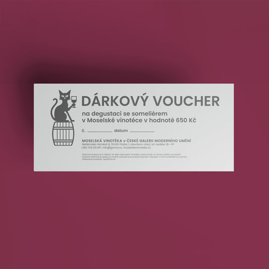 DÁRKOVÝ VOUCHER NA DEGUSTACI SE SOMELIÉREM V MOSELSKÉ VINOTÉCE