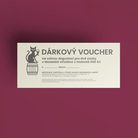 DÁRKOVÝ VOUCHER NA VOLNOU DEGUSTACI PRO DVĚ OSOBY V MOSELSKÉ VINOTÉCE